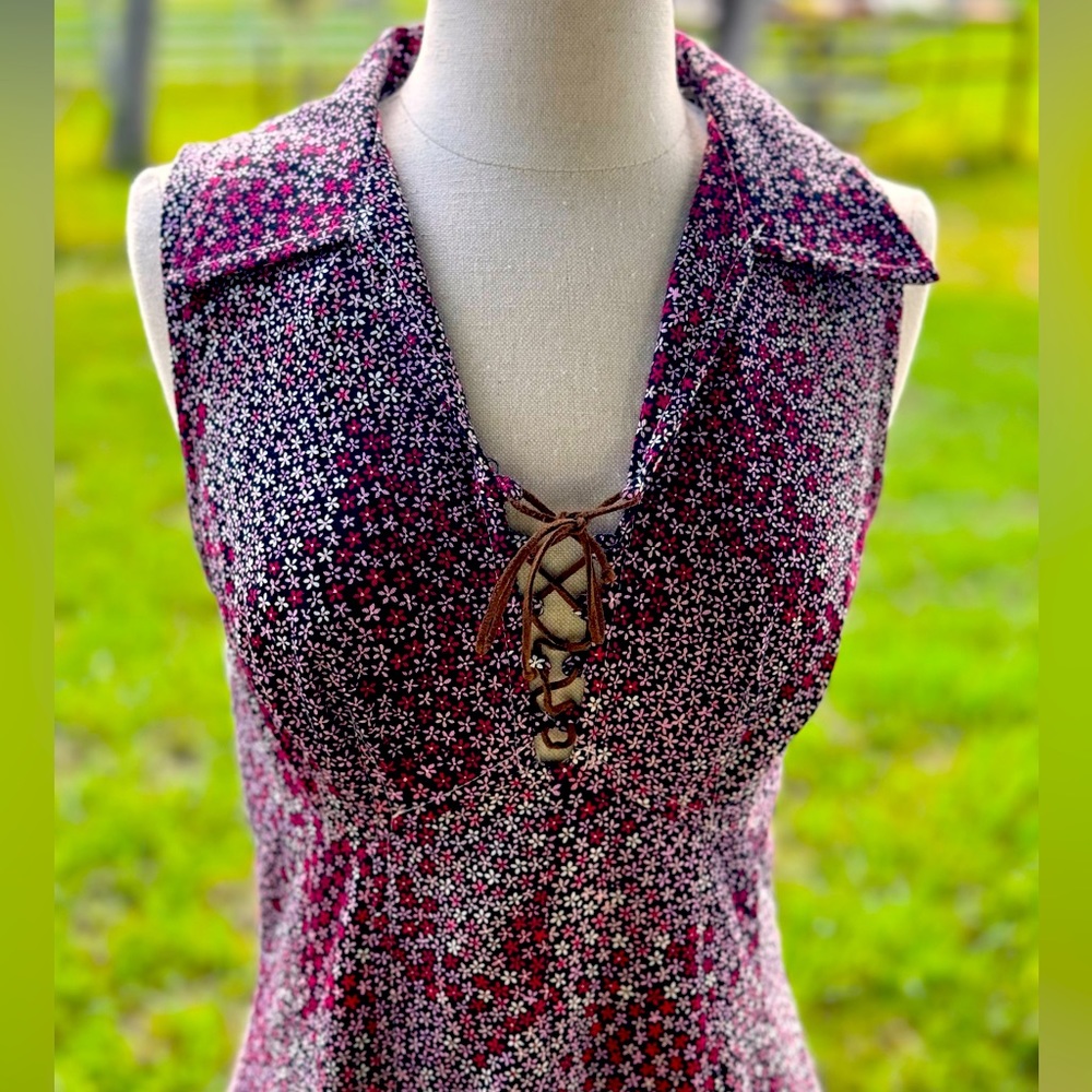 90s Denim Flower Dress sz 6